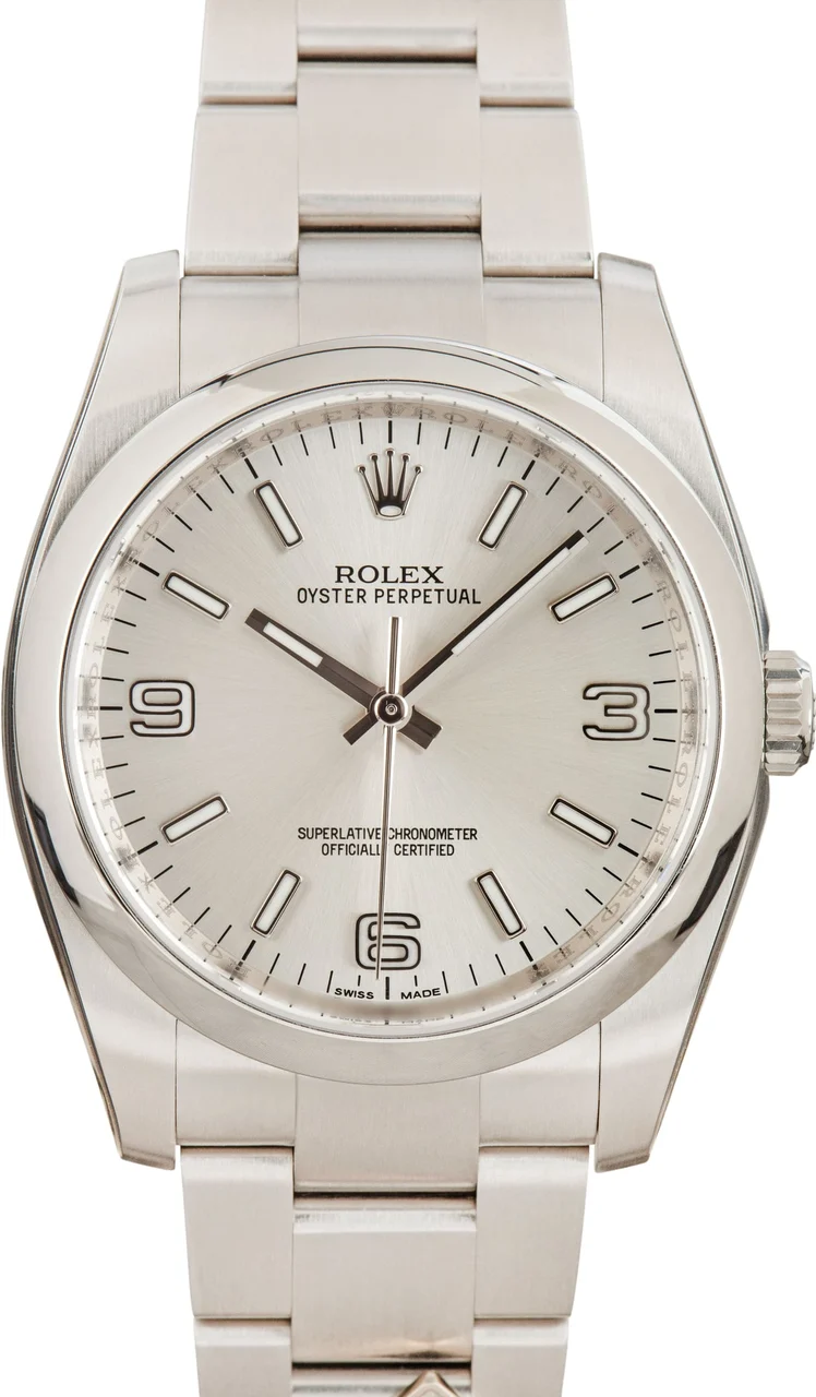 Rolex Oyster Perpetual 116000 Concentric Blue Dial 36 mm kol saati