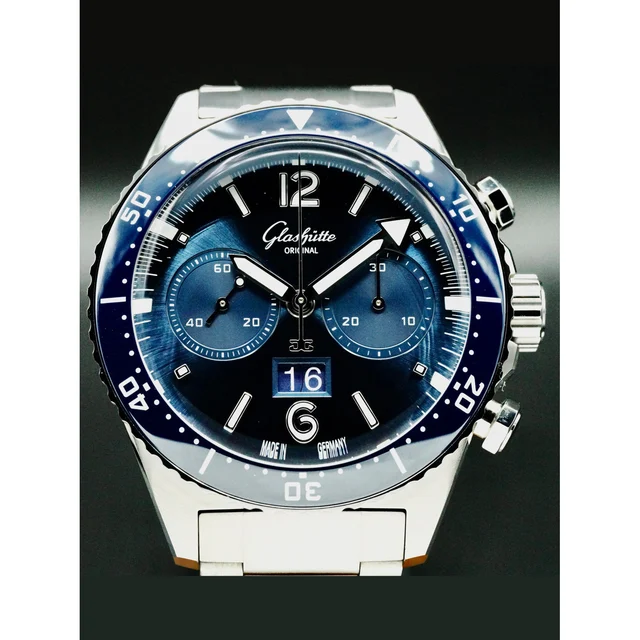 Glashutte Original SeaQ Chronograph Blue Dial on Bracelet 210000039771 kol saati