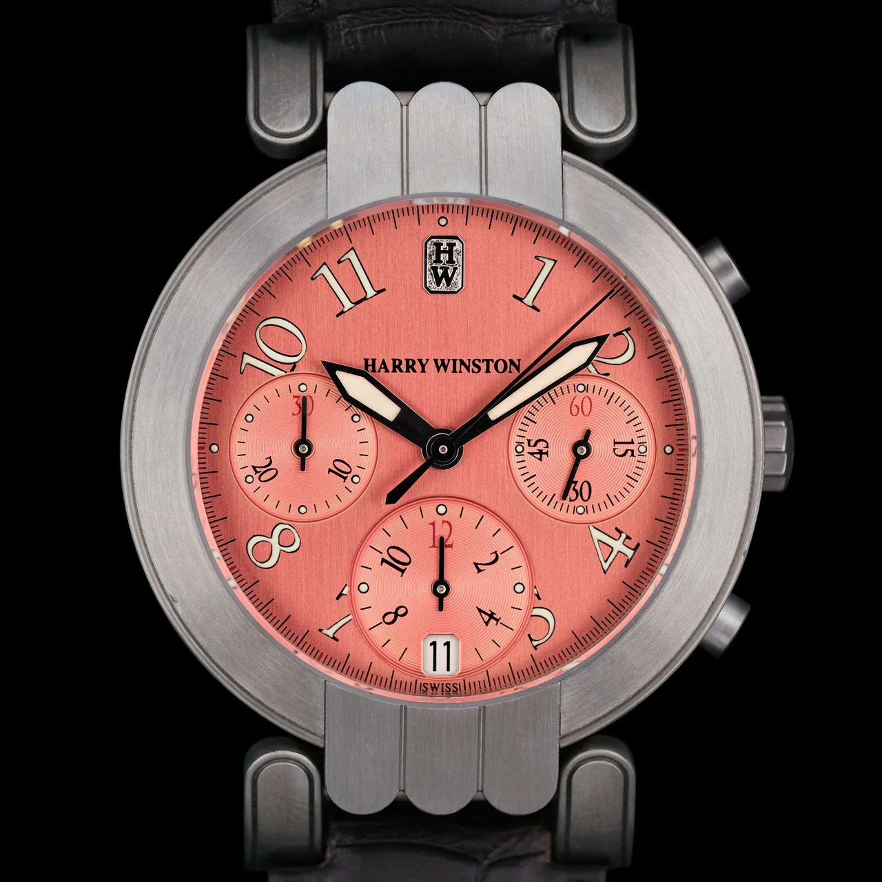 Harry Winston Zalium Prototype 1/10 Salmon z1 Chronograph fr 37 mm kol saati