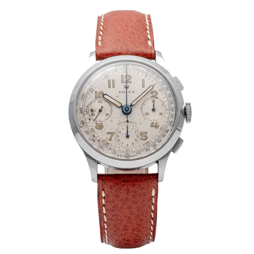 Ref. 3335 Oversize Chronograph, Minute And Hour Counters; “antimagnetic”; Stainless Steel kol saati