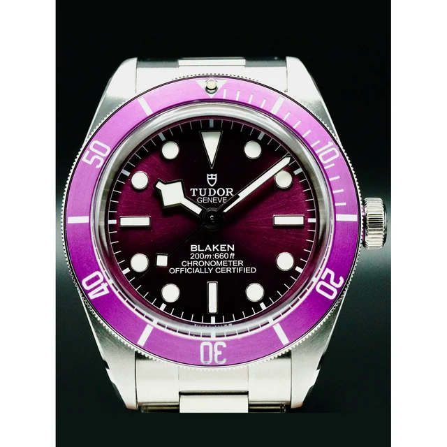 Tudor Blaken Black Bay Purple Custom 210000031785 kol saati