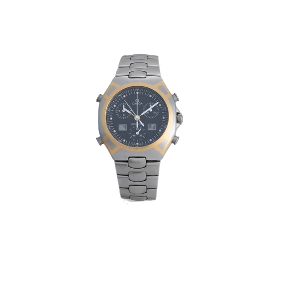 OMEGA Ref. DB 386.1231, quartz, 1/100 split-seconds chronograph, minute and hour counters,