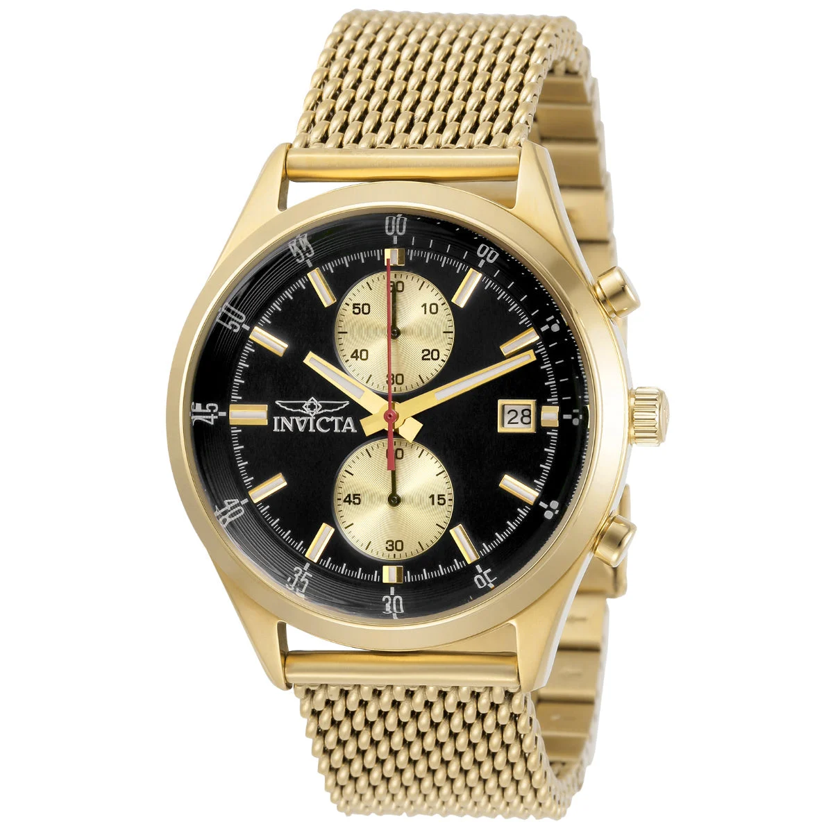Invicta Pro Diver Watch - 43mm, Gold (31358) 43 mm kol saati