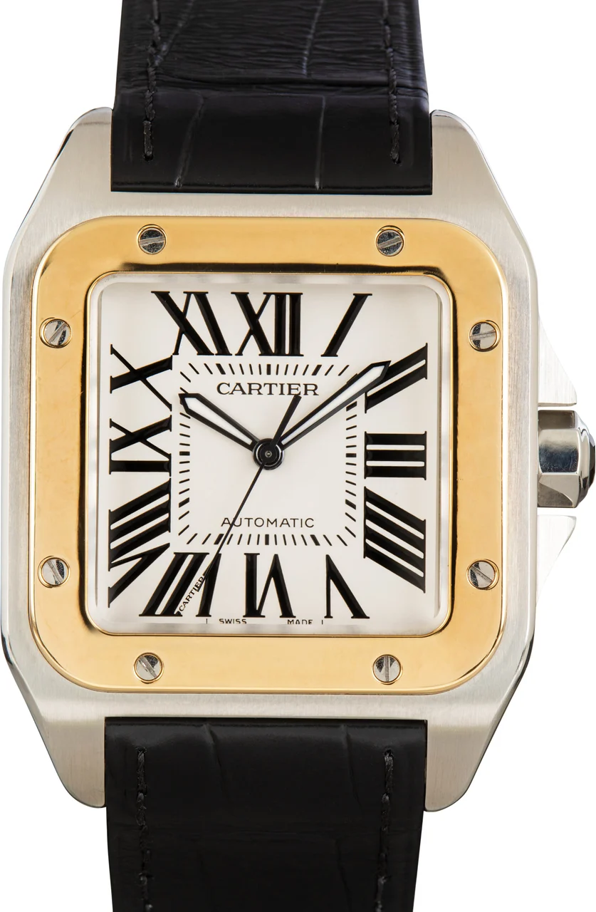Cartier Santos 100 Steel & Gold W20072X7 kol saati