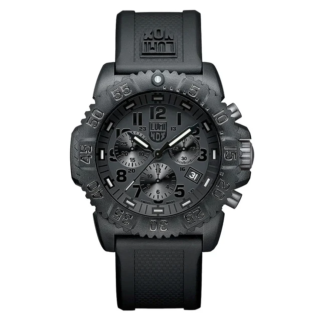 Luminox Navy SEAL Colormark Blackout Chronograph Tritium Watch #XS.3081.BO.F kol saati