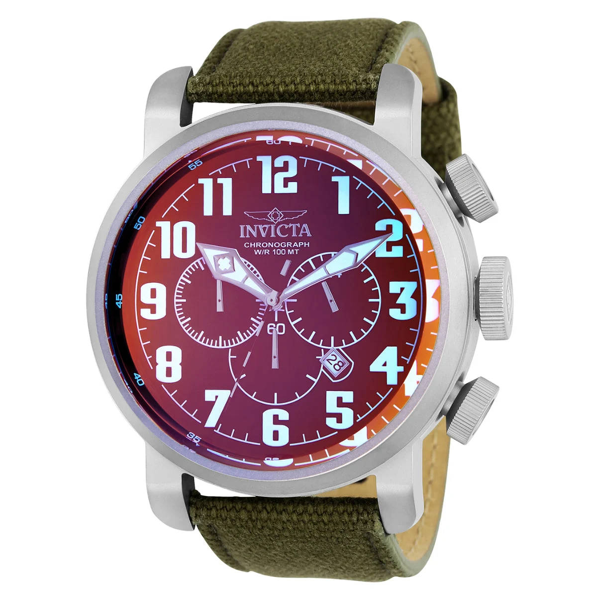Invicta Aviator Watch - 52mm, Green (24025) 52 mm kol saati