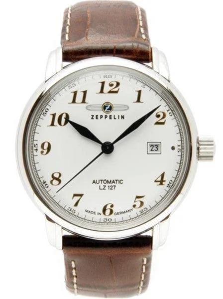 Graf Zeppelin Scratch and Dent - Automatic, Date Watch with Gold Tone Applied Numbers #765