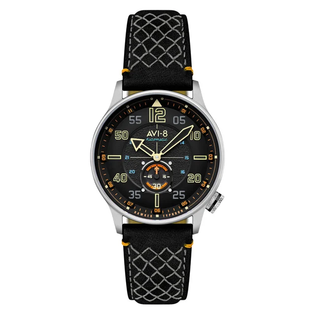 AVI-8 Hawker Typhoon Baldwin Automatic Cool Black Dial #AV-4119-01 kol saati