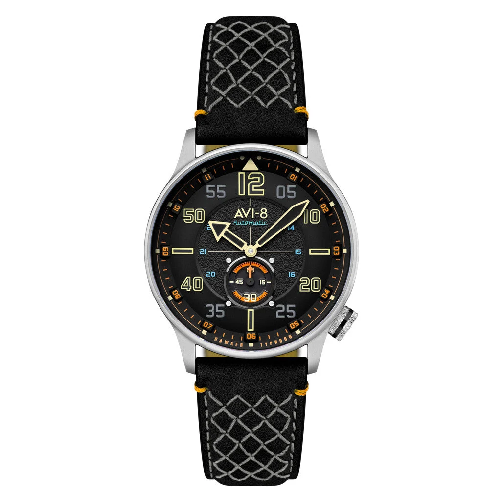 AVI-8 Hawker Typhoon Baldwin Automatic Cool Black Dial #AV-4119-01 kol saati