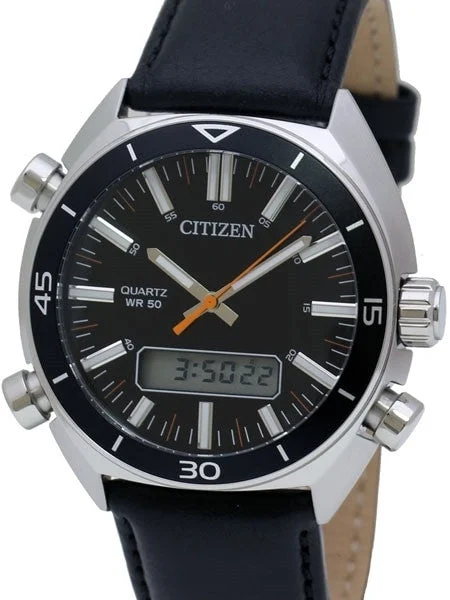 Citizen Quartz Chronograph Watch with Analog-Digital Display #JM5460-01E kol saati
