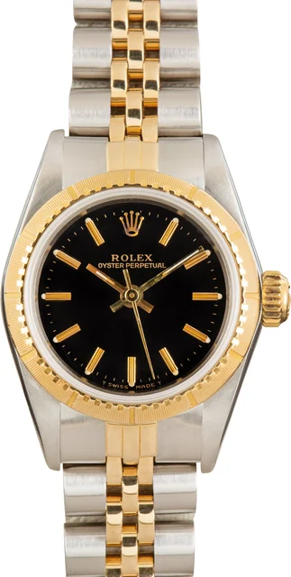 Rolex Oyster Perpetual 67243 Black kol saati