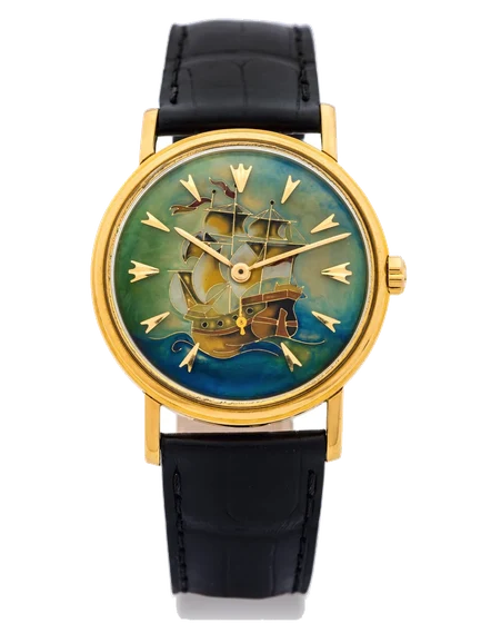 Patek Philippe PATEK PHILIPPE REF. 2584 WITH CUSTOM-MADE ENAMEL DIAL YELLOW GOLD kol saati