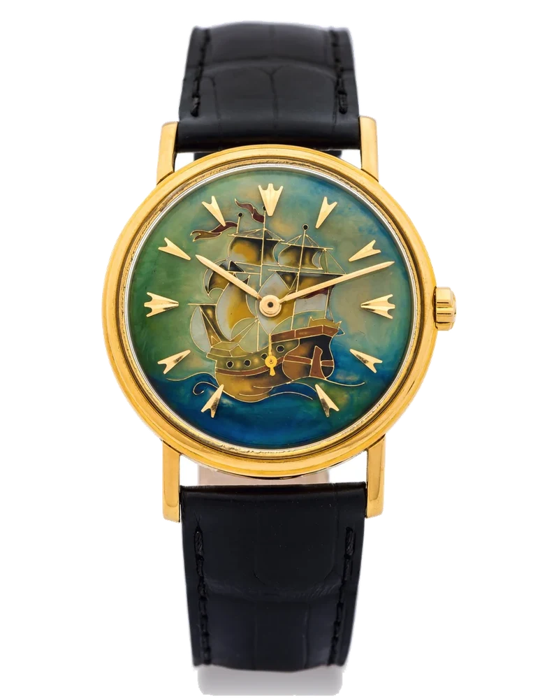 Patek Philippe PATEK PHILIPPE REF. 2584 WITH CUSTOM-MADE ENAMEL DIAL YELLOW GOLD kol saati