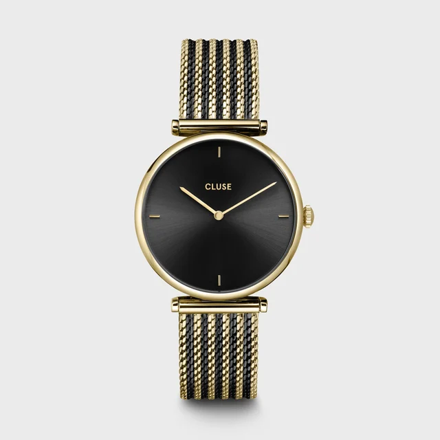 CLUSE Triomphe Watch Mesh, Black, Gold colour CW10403 kol saati