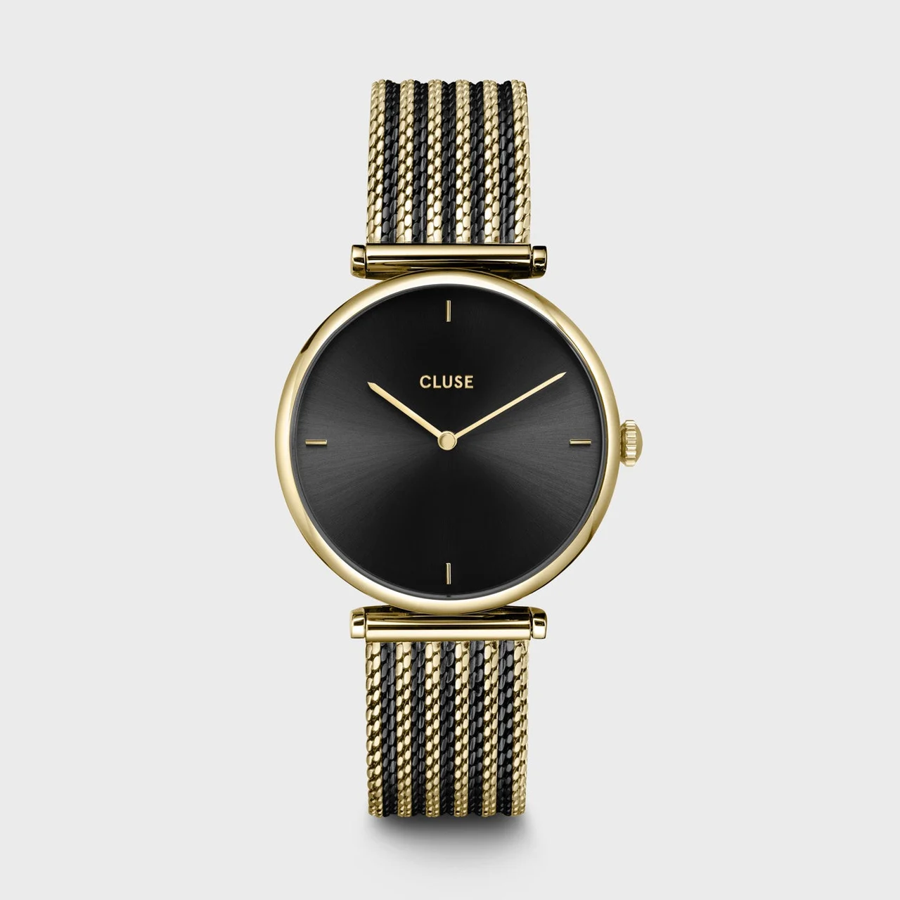 CLUSE Triomphe Watch Mesh, Black, Gold colour CW10403 33 mm kol saati