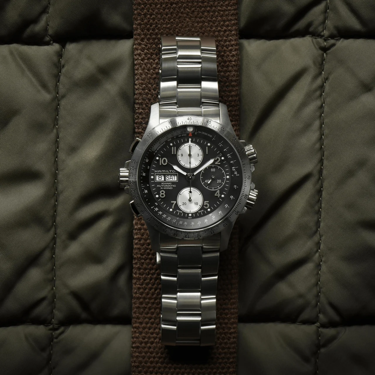 Hamilton Khaki Aviation X-Wind Auto Chrono H77616133 44 mm kol saati
