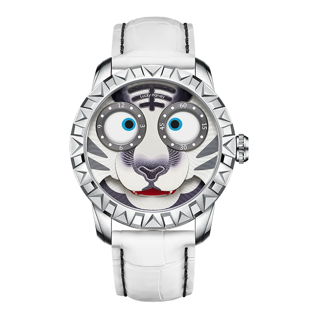 Lucky Harvey Lh.tigerwhite 43 mm kol saati