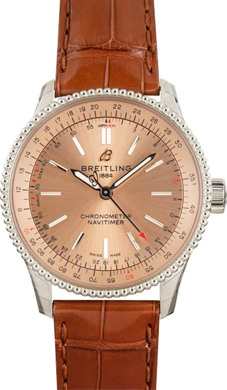Breitling Steel Navitimer Automatic 35 Copper Dial A17395201K1P2 kol saati