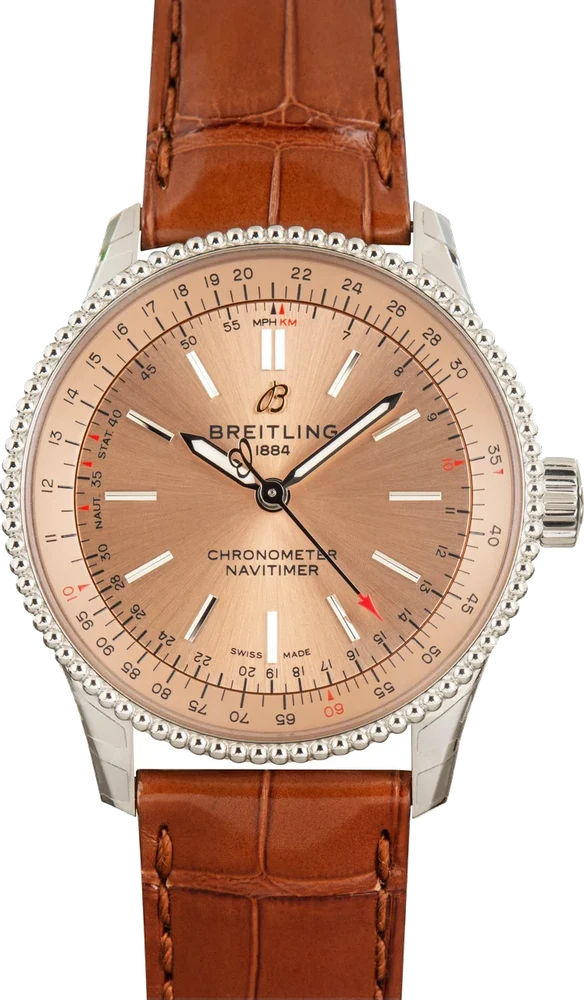 Breitling Steel Navitimer Automatic 35 Copper Dial A17395201K1P2 35 mm kol saati