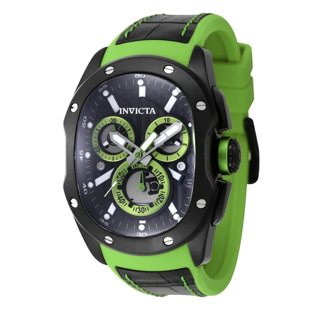 Invicta Lupah Revolution 2.0 Swiss ETA G10,212 Caliber Watch - 41,5mm, Green, Black (45437
