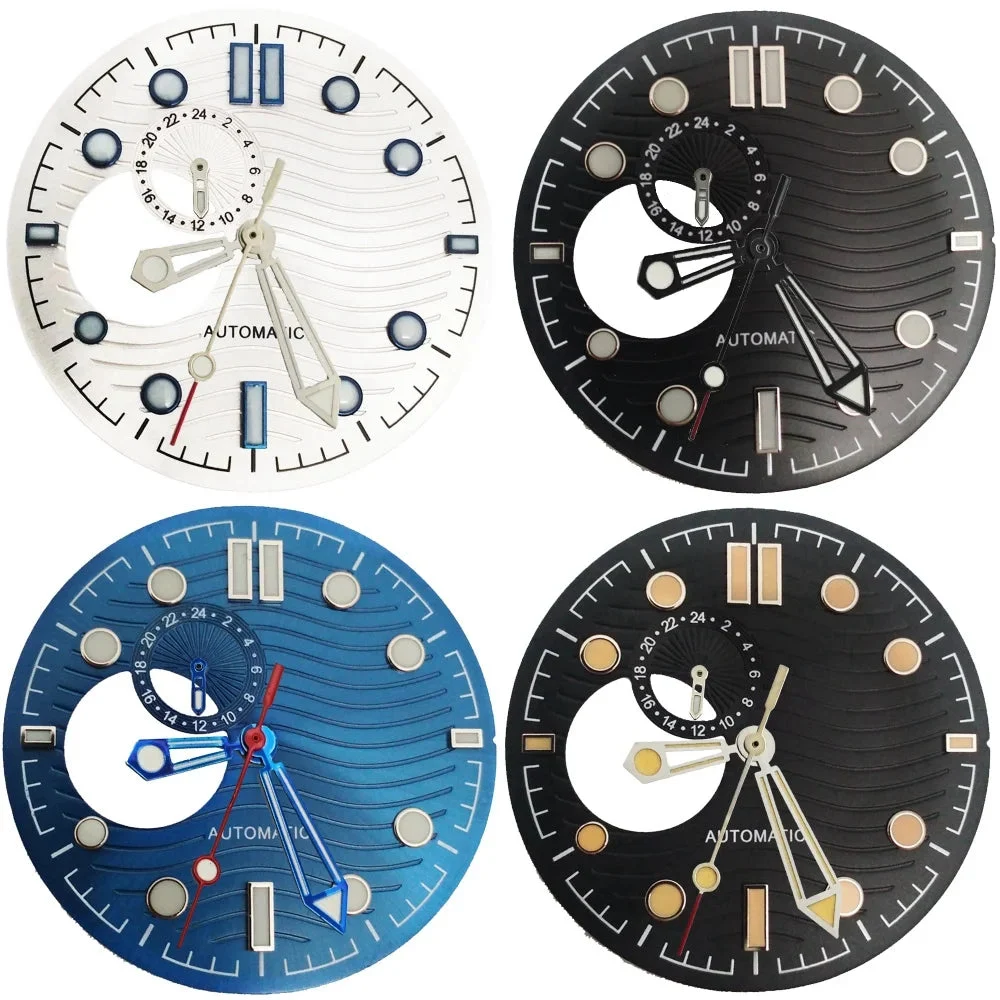 Tandorio Watch Dials 31mm Subsecond dial Hands Green Luminous Watch Accessories Parts 12000050855003836 31 mm kol saati