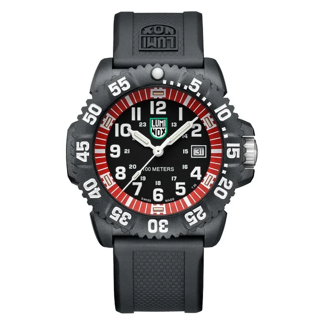 Luminox Sea Lion Black & Red Tritium Watch #X2.2051 kol saati