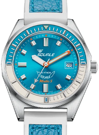 Squale Matic S Light Blue HydroLeather MATICLBWLB.RLWLB/SQ kol saati