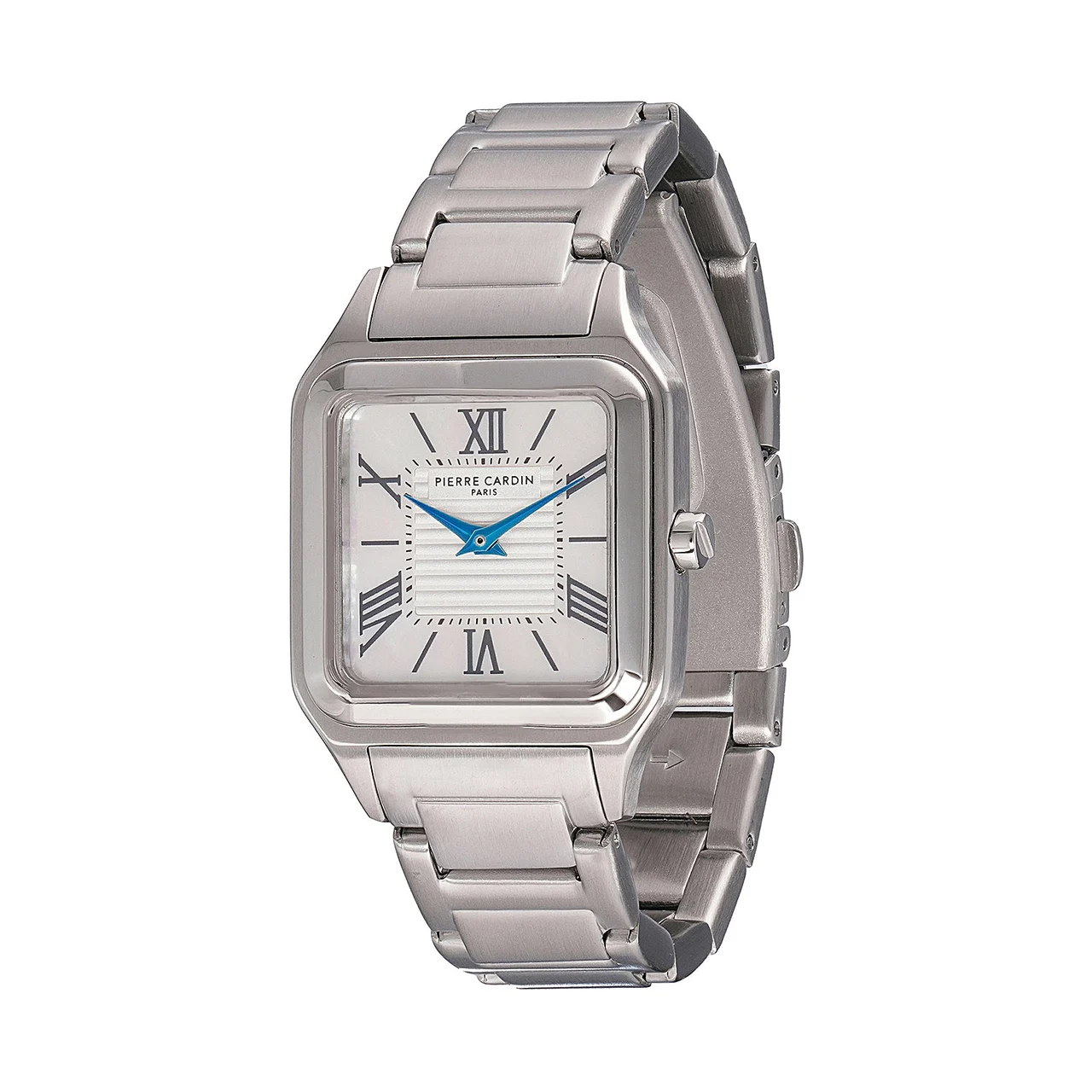Ménilmontant Carré Women’s Square Watch - Silver Case, White Mother of Pearl Dial Look with Silver Metal Strap CF.1011.MS.2 27.5 mm kol saati