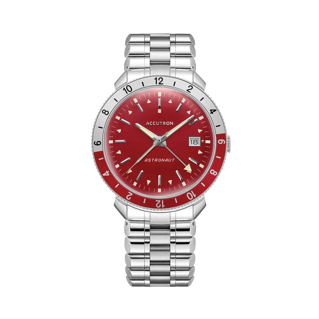 Accutron Astronaut 41mm - Red on Bracelet 26B206 kol saati