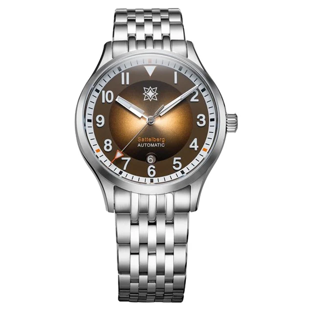 Second Hour Sattelberg Mk2 Watch with Copper Dial #SEC-HOU-08 kol saati