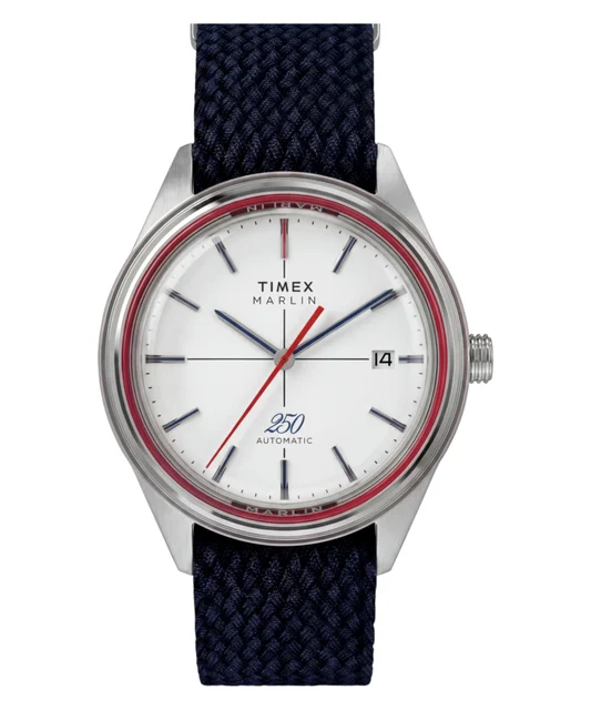 Timex Marlin® Jet Automatic America 250 38mm Fabric Strap Watch TW6A06300VQ kol saati