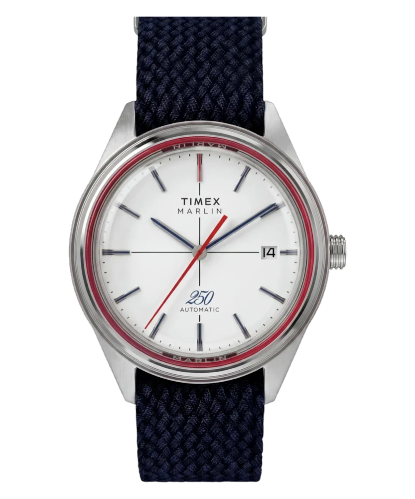 Timex Marlin® Jet Automatic America 250 38mm Fabric Strap Watch TW6A06300 38 mm kol saati
