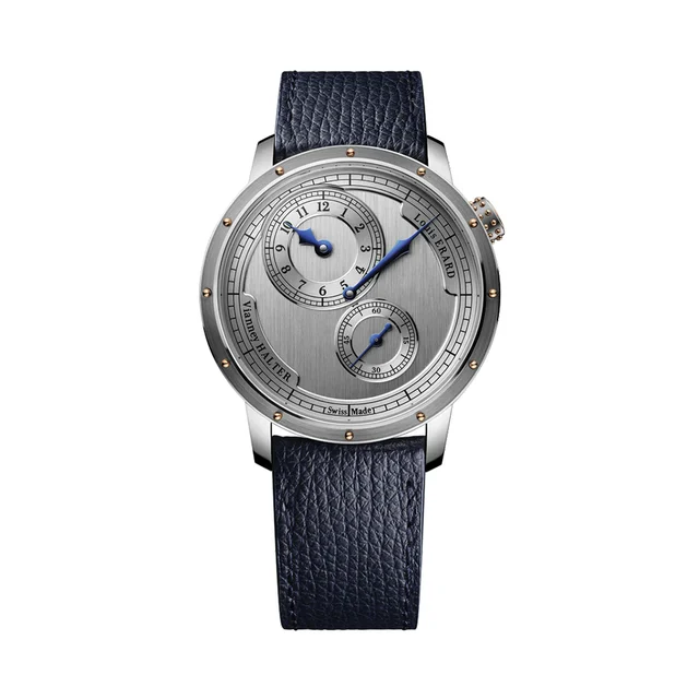 Louis Erard Régulateur x Vianney Halter II Worldwide Limtied Edition 43mm - Silver on Leat