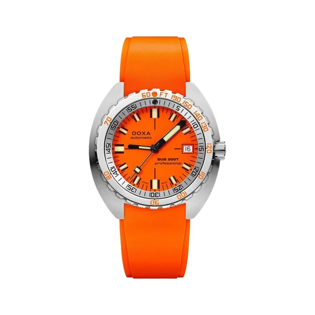 Doxa SUB 300T Professional 42.5mm - Orange on Rubber Strap 840.10.351.21 kol saati