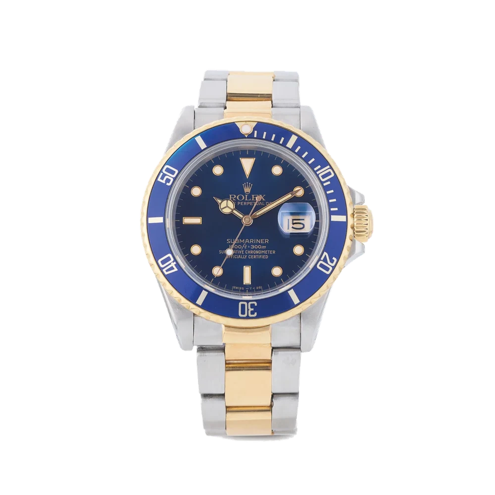 Rolex Authentic Submariner 16803 Two-Tone Oyster 40 mm kol saati
