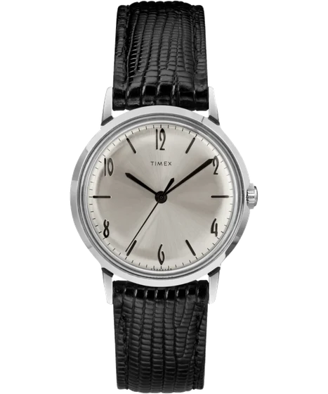 Timex Marlin® 1965 Reissue Hand-Wound 34mm Leather Strap Watch TW2R47900 kol saati