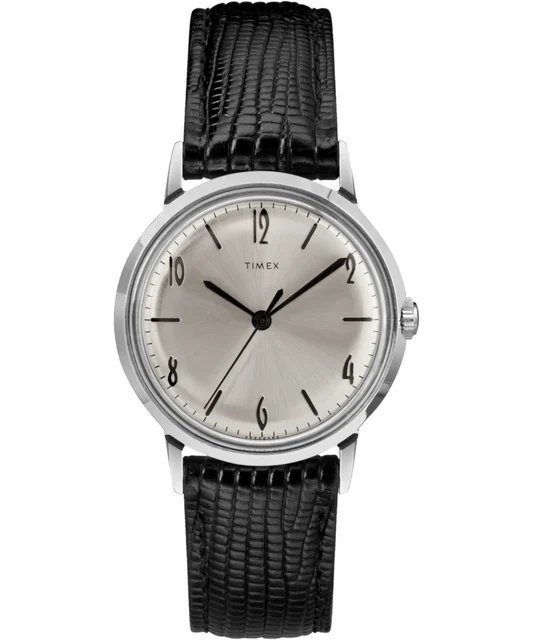 Timex Marlin® 1965 Reissue Hand-Wound 34mm Leather Strap Watch TW2R47900ZV kol saati