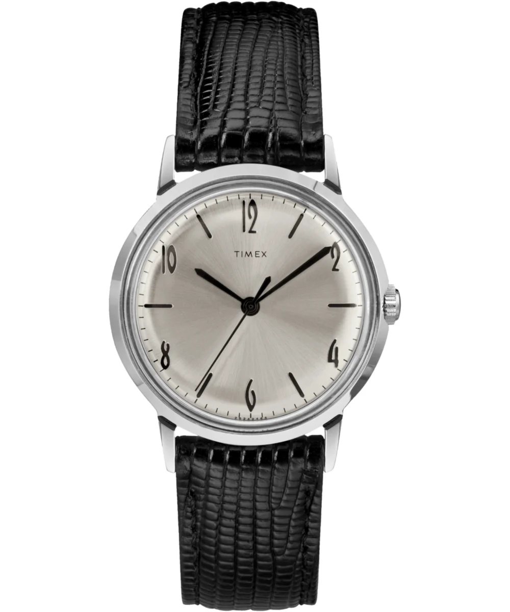 Timex Marlin® 1965 Reissue Hand-Wound 34mm Leather Strap Watch TW2R47900ZV 34 mm kol saati