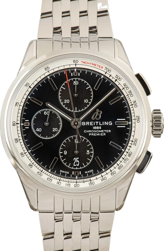 Breitling Premier Chronograph 42 Black Dial A13315351B1A1 42 mm kol saati