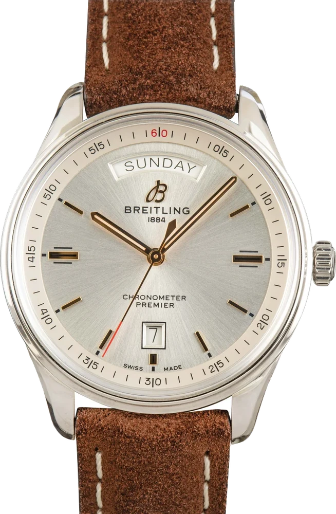 Breitling Premier Automatic Day & Date 40 Silver A45340211G1X3 40 mm kol saati