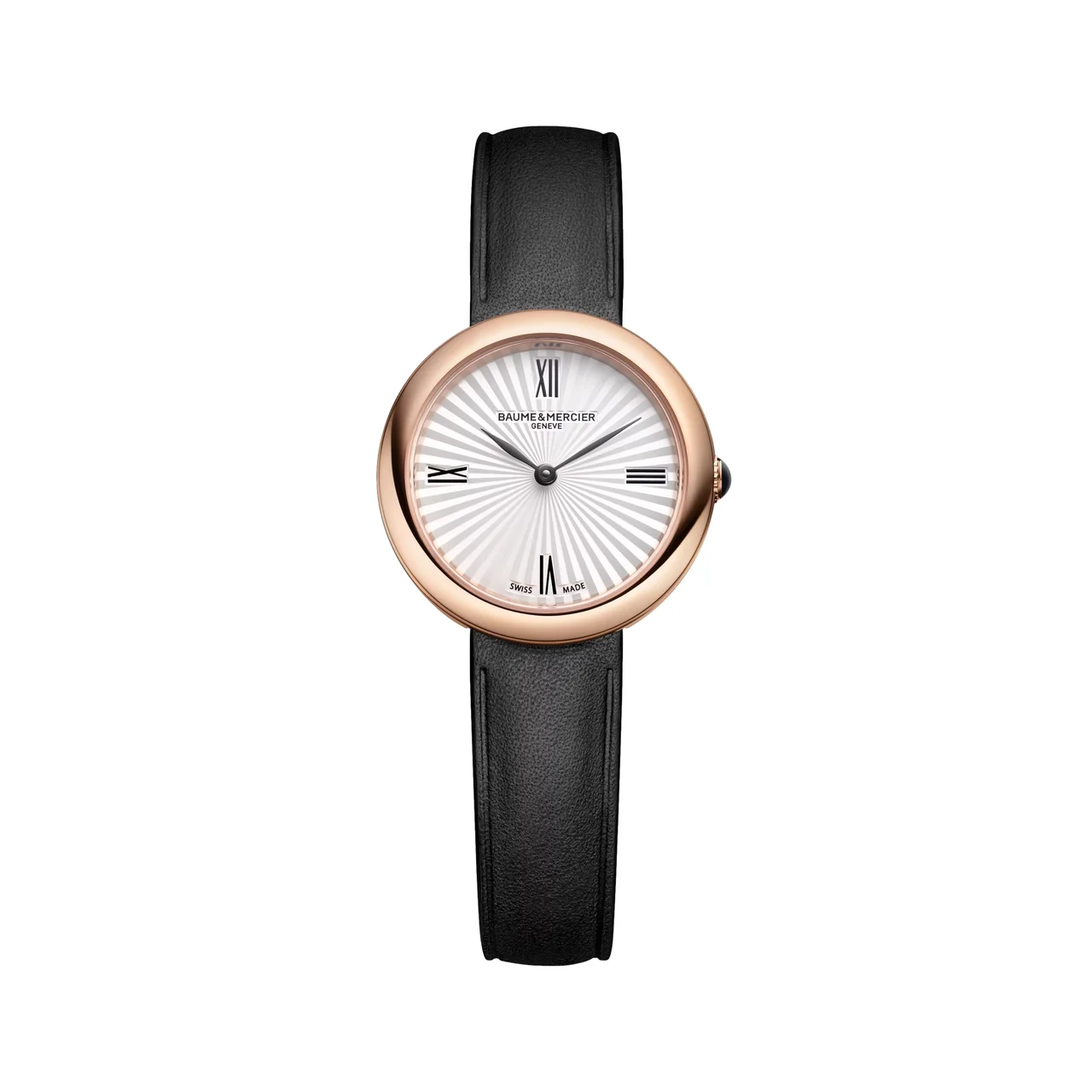 Baume Et Mercier Joia de Baume & Mercier 10849 Quartz Gold-Tone PVD 28mm - Silver on Leather Strap M0A10849 28 mm kol saati