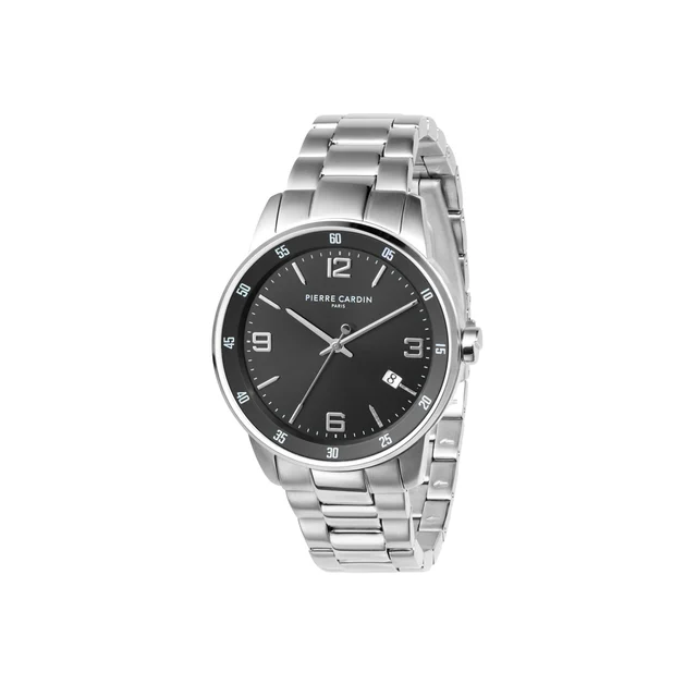 MONTROUGE OPULENT watch with Black Dial and Metal Links Strap CMR.0005 kol saati