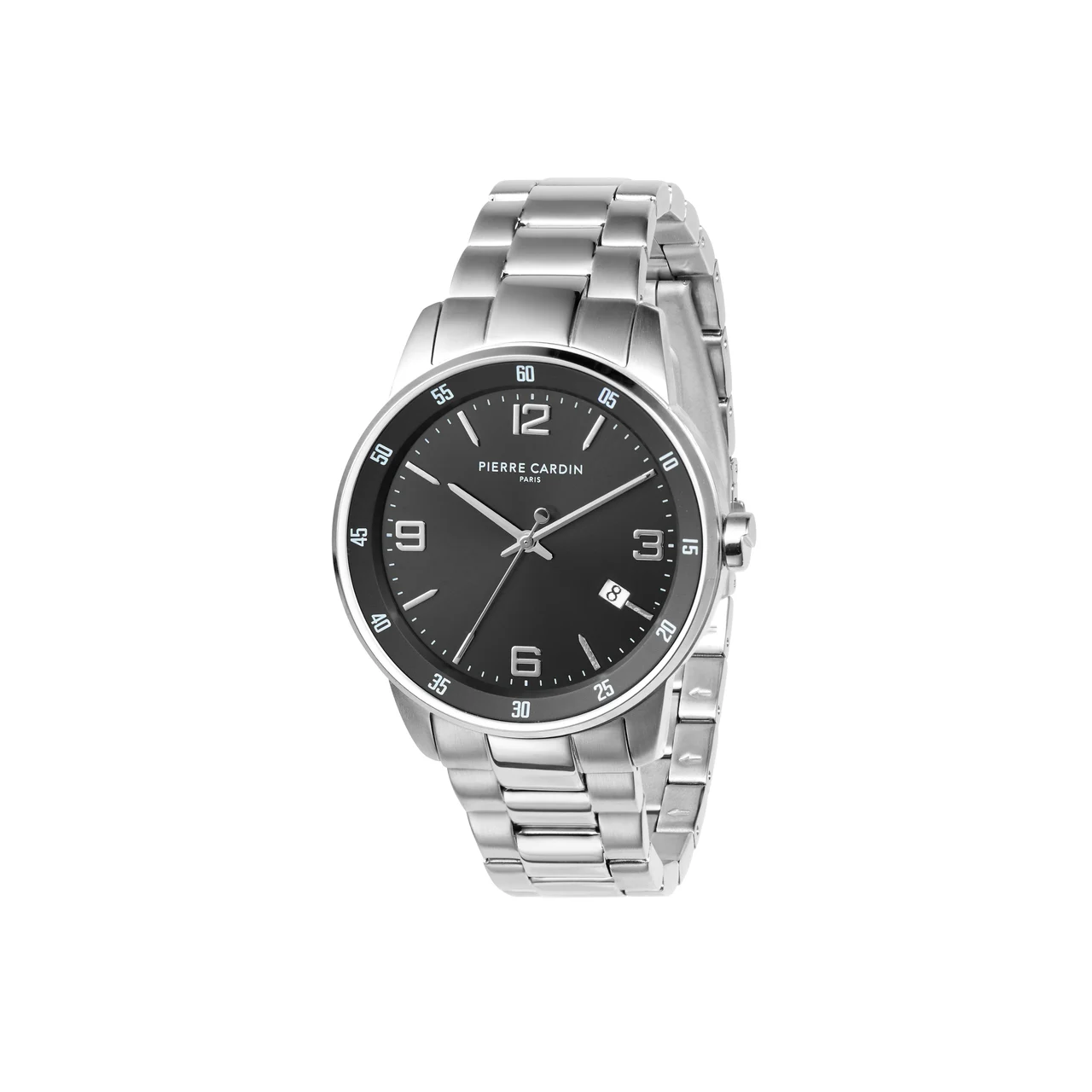 MONTROUGE OPULENT watch with Black Dial and Metal Links Strap CMR.0005 40 mm kol saati