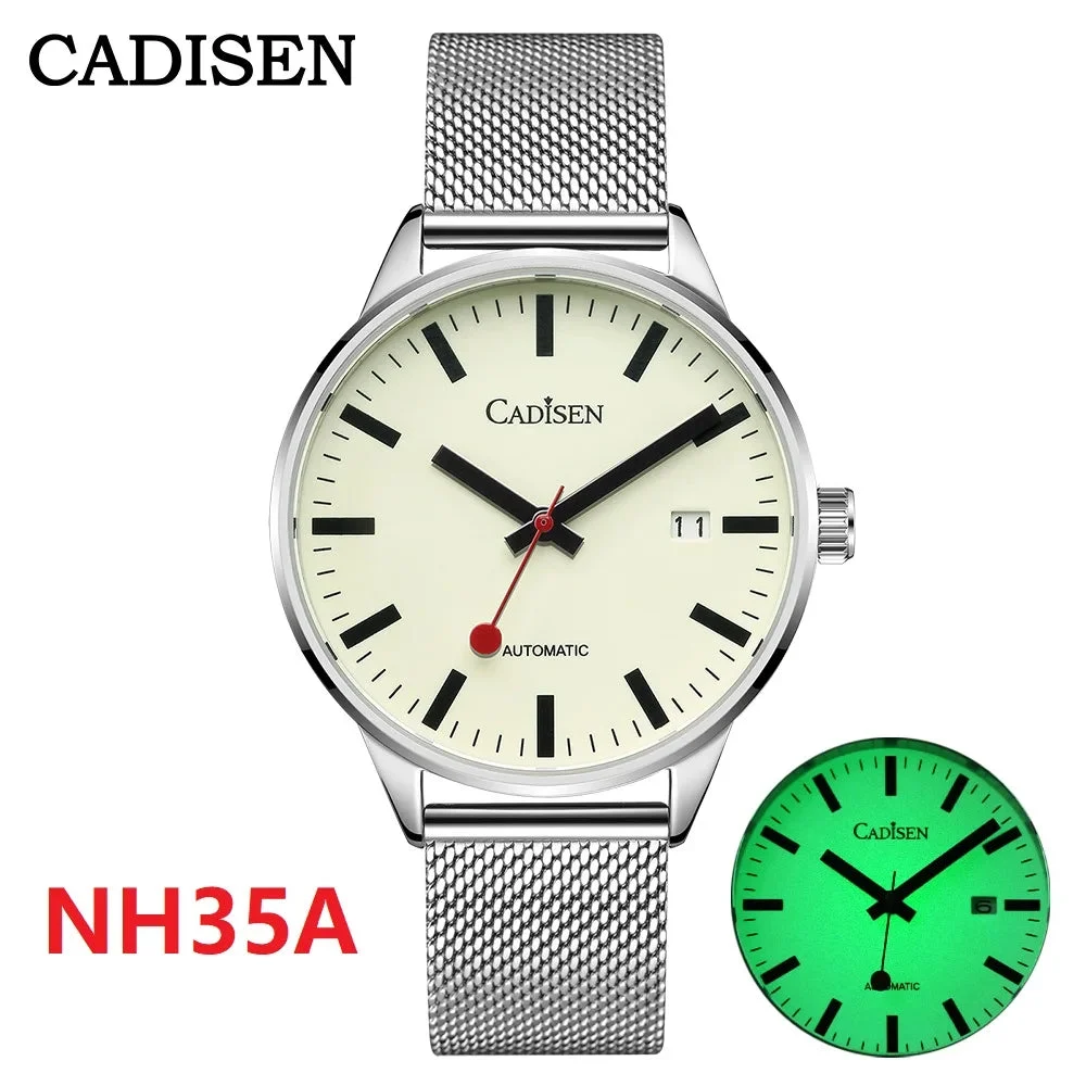 Tandorio Cadisen C8221 Minimalist Watch Miyota 8215 AR Sapphire C3 Lume 40MM 5Bar 14:100005979 40 mm kol saati