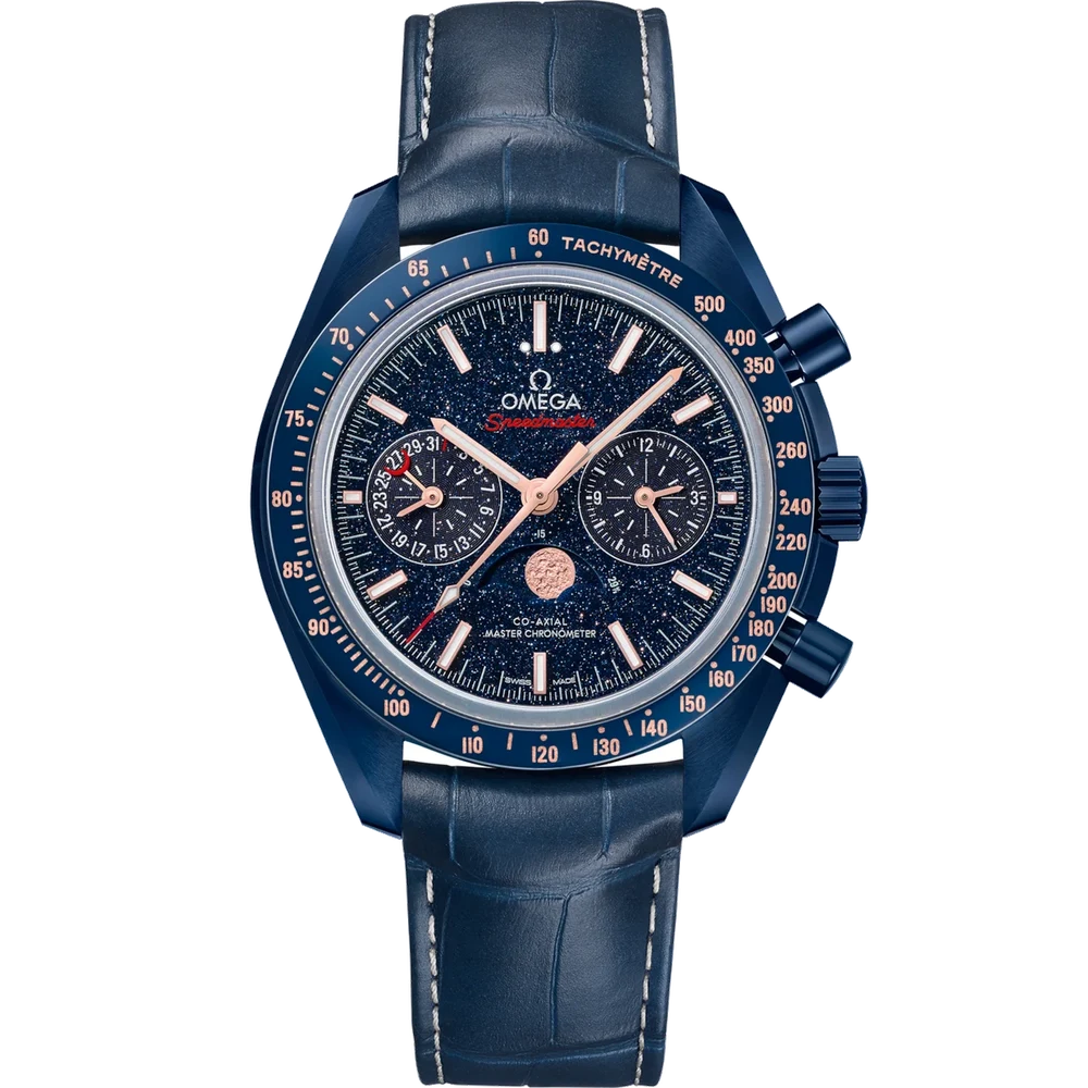 OMEGA Speedmaster Moonphase (Blue Side Of The Moon) 304.93.44.52.03.002 44.25 mm kol saati