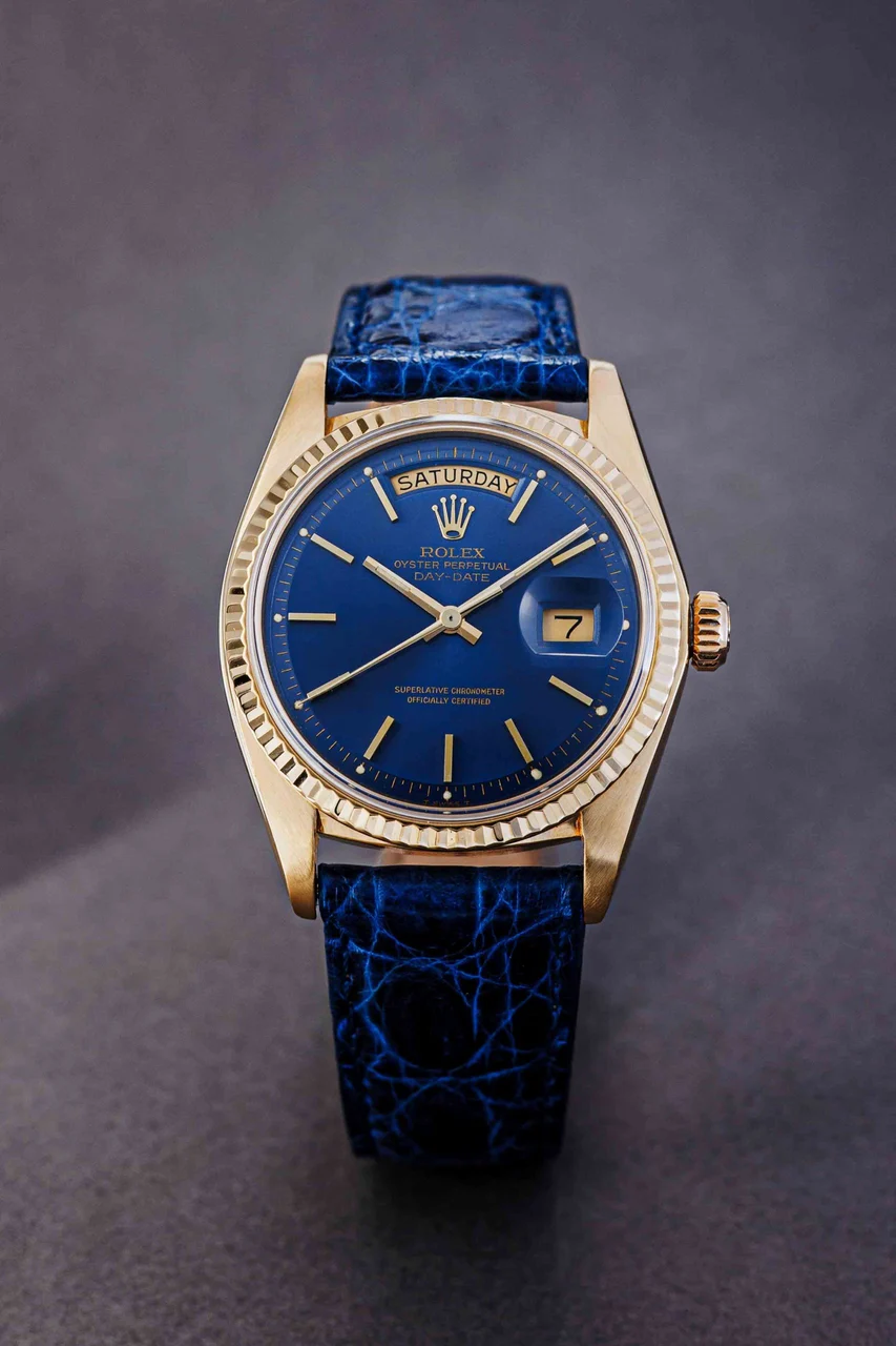 Rolex Daydate ref.1803 Blue dial 36 mm kol saati