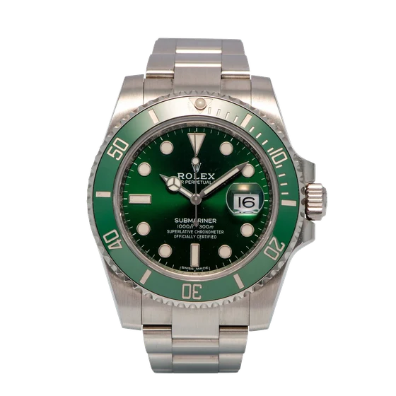 Rolex NAP Submariner Oyster Steel Ref 116610LV Green Hulk kol saati