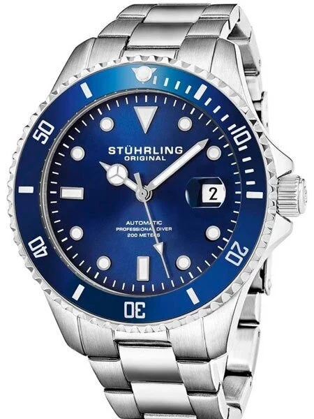 Stuhrling Regatta 200 Meter Automatic Dive Watch with 42mm Case #792.02 42 mm kol saati