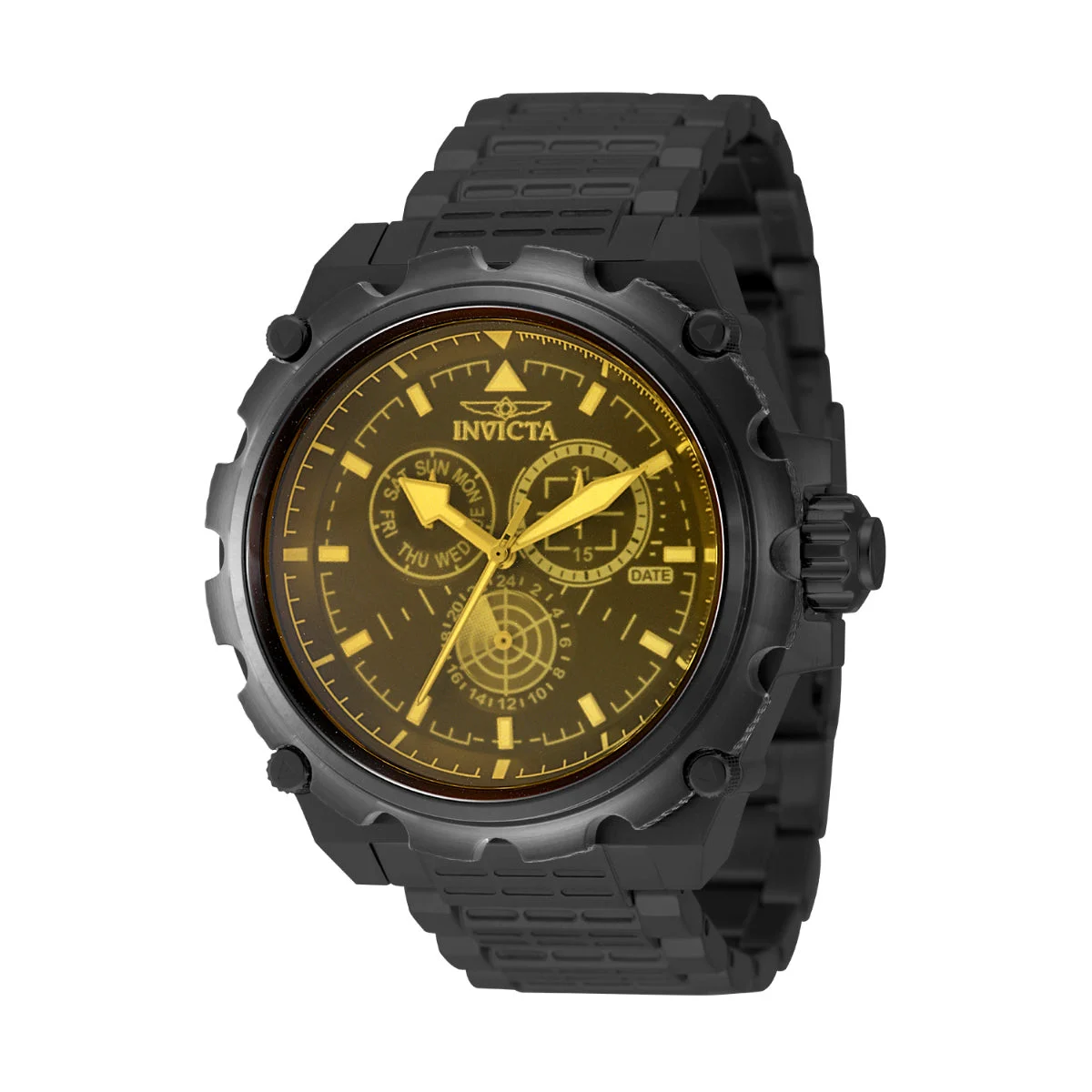 Invicta Coalition Forces Spline Command Watch - 50mm. Black (49201) 50 mm kol saati