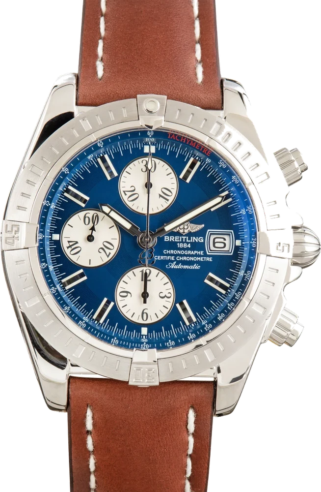 Breitling Chronomat Evolution Blue Dial A1335611/C645 44 mm kol saati